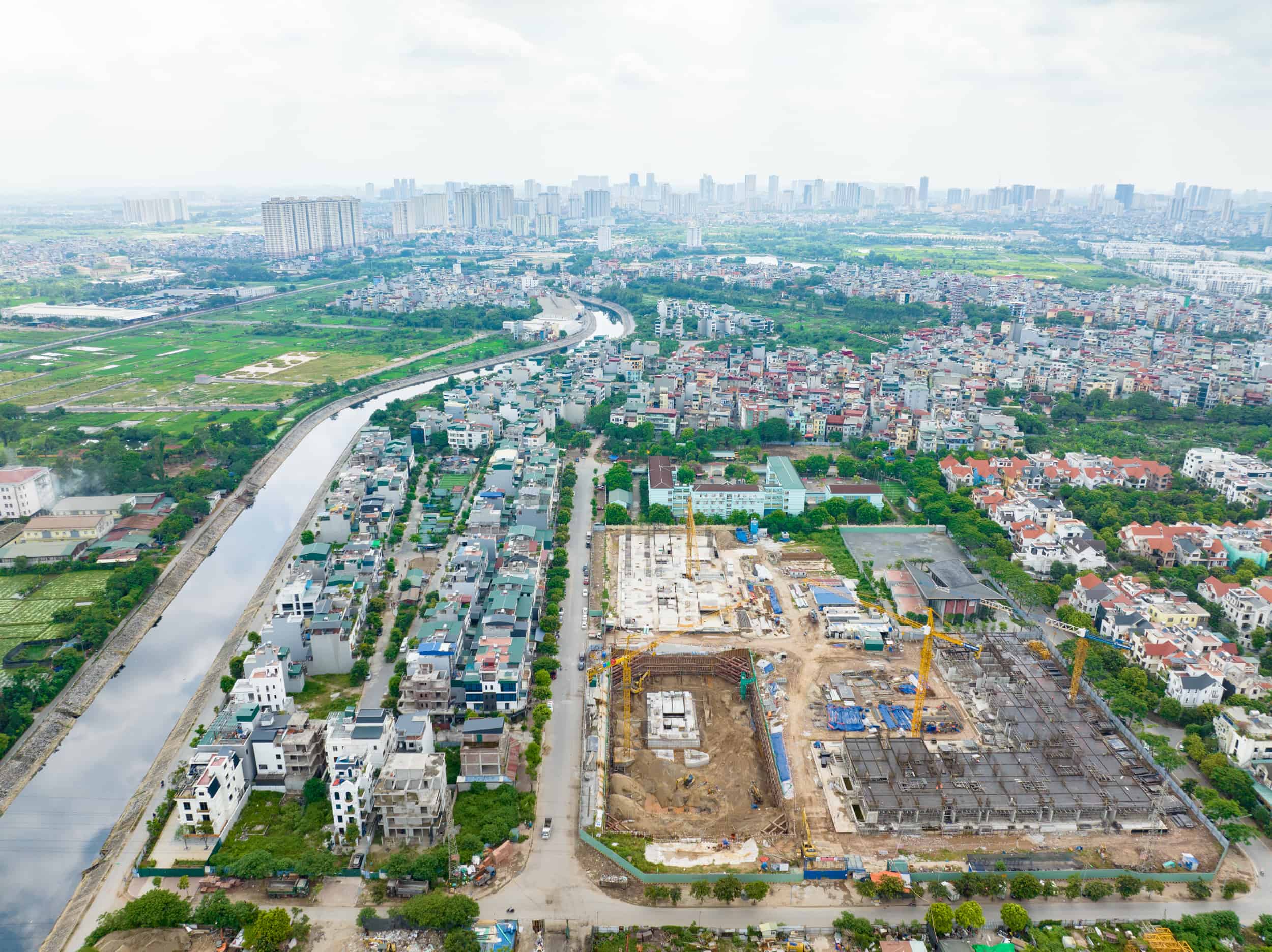 Hình ảnh vị trí thực tế dự án chung cư Hà Nội Melody Linh Đàm