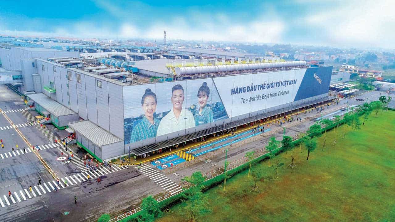 Nhà máy sản xuất điện thoại thông minh lớn nhất thế giới của Samsung được đặt tại Thái Nguyên